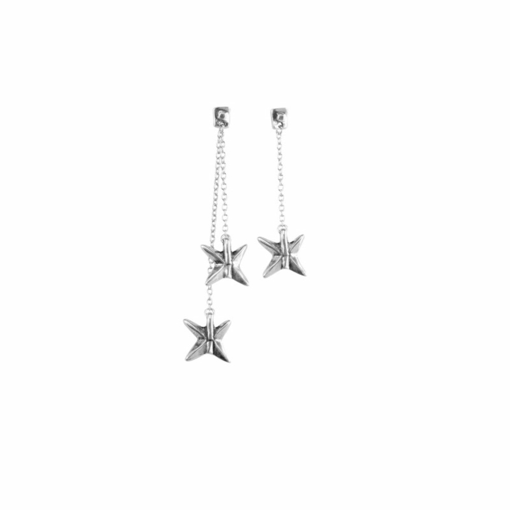 UNOde50 | ATTACKED Metallic Linear Drop Earrings